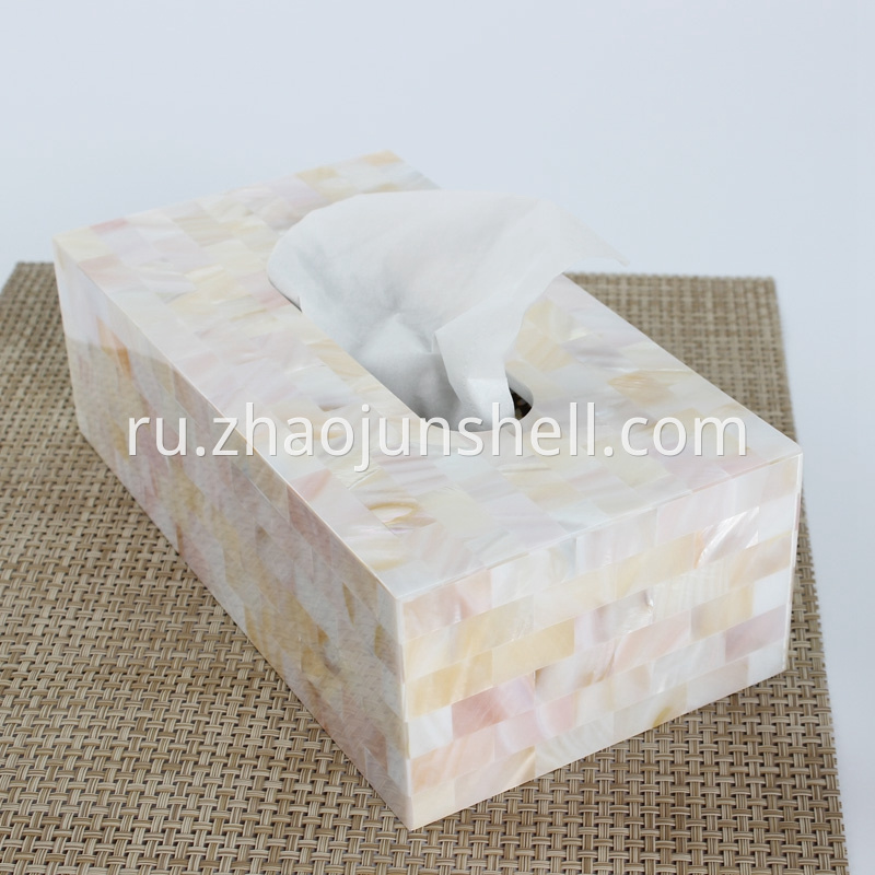 Chinese river shell tissue box